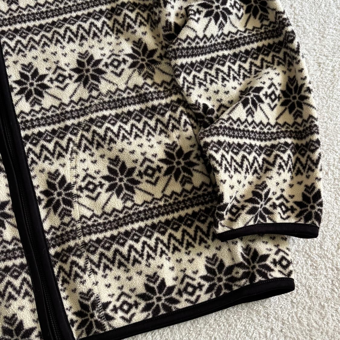 유니클로 일본빈티지 노르딕 패턴 후리스 집업 상품이미지3