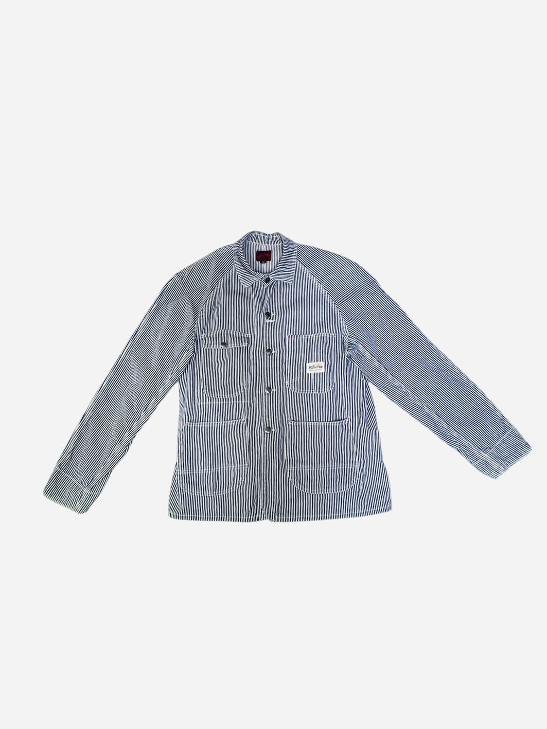 빈티지 CAB CLOTHING 히코리 초어 스트라이프 자켓 L 상품이미지1