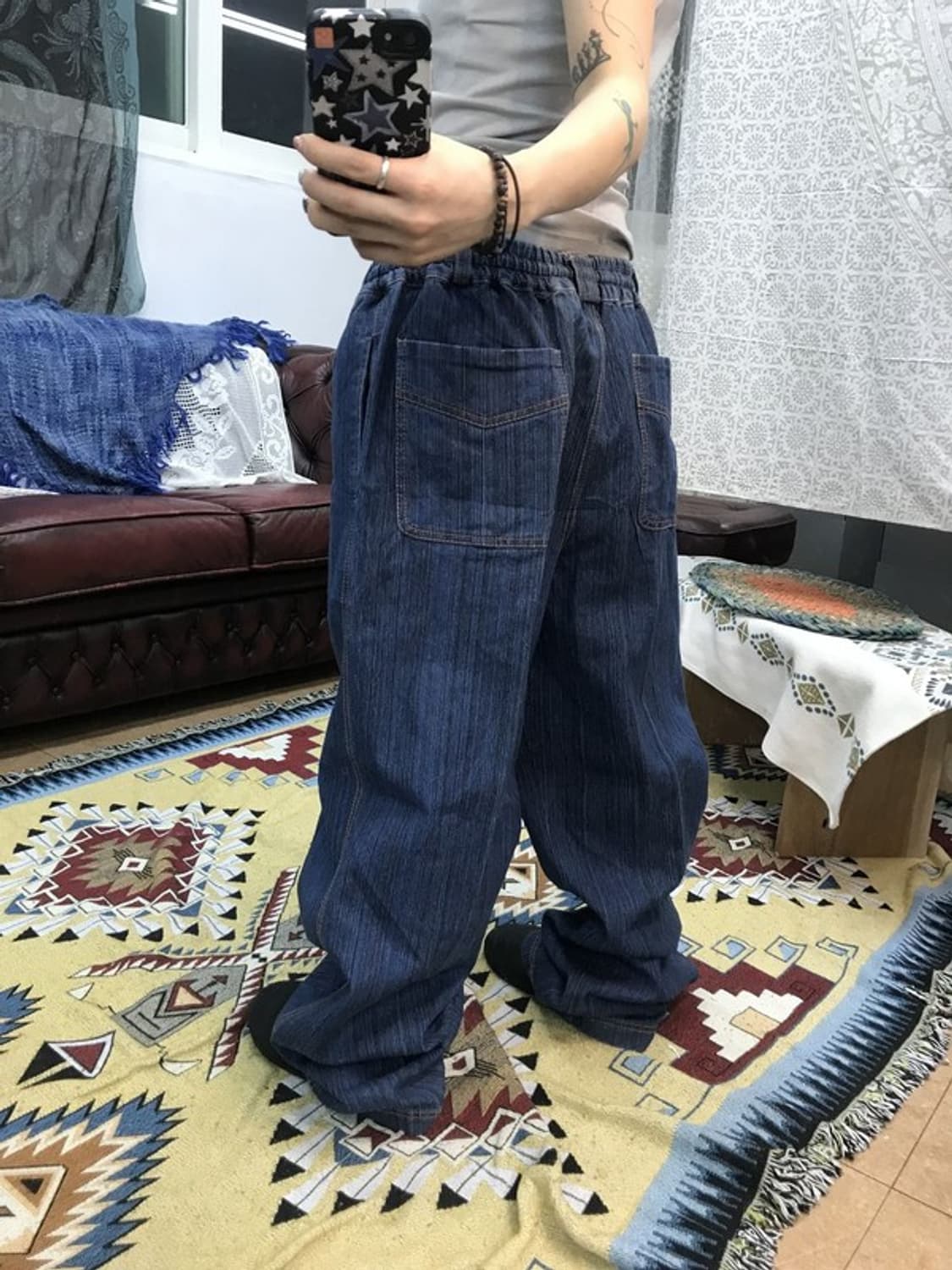 빈티지 밴딩 데님팬츠 상품이미지2