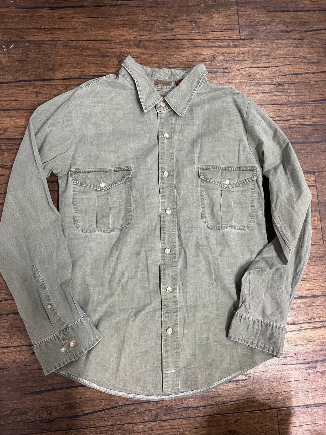 St. Johns Bay 카키색 남방 셔츠 L사이즈 데일리룩 새제품 상품이미지1