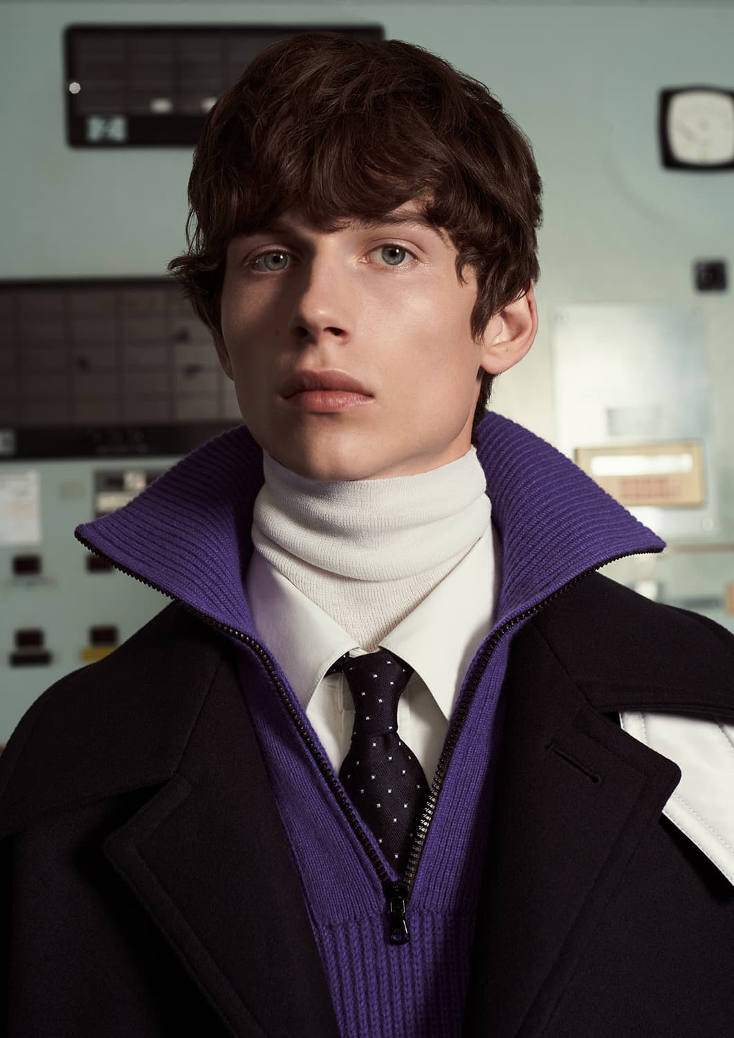 솔리드옴므 네이비 오버핏 하프코트 48사이즈 상품이미지7