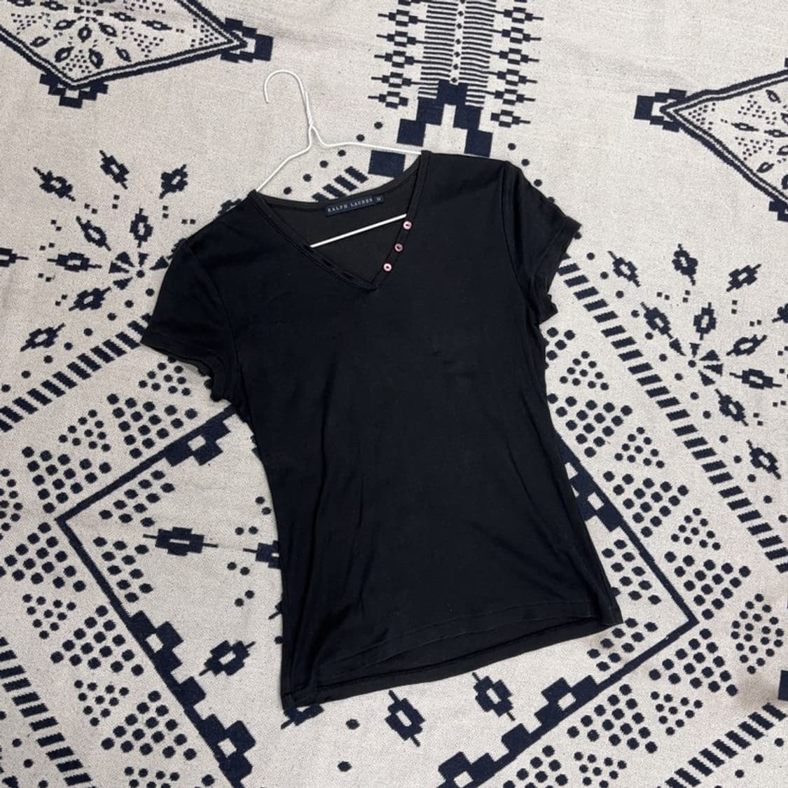 폴로 랄프로렌 브이넥 스판 반팔티 M P00057 상품이미지1