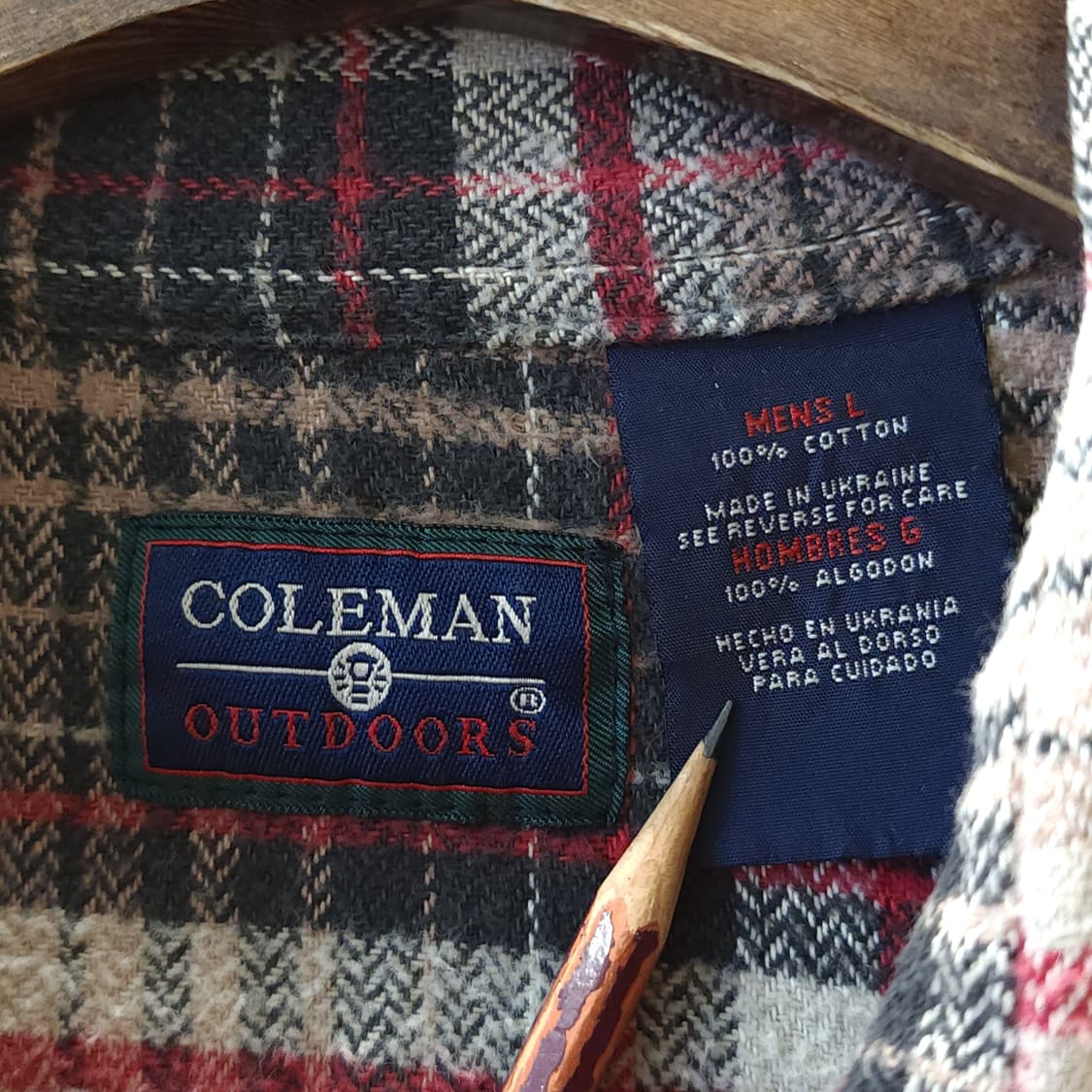 90s 아메리칸 빈티지 체크셔츠 헤비 플란넬 워크셔츠 브라운 L 상품이미지5