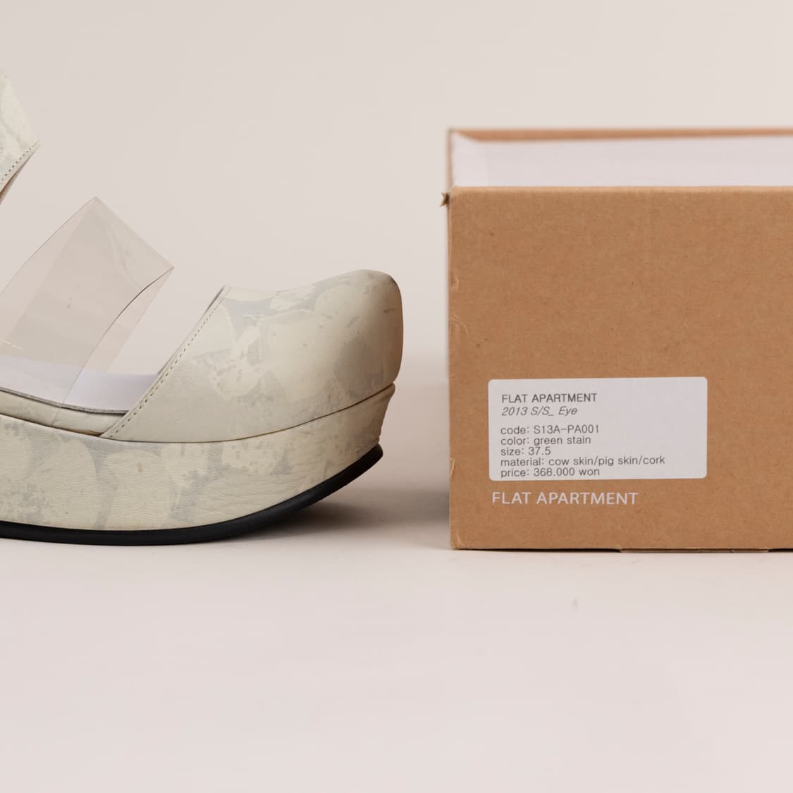 flat apartment 나막신 모티브 웨지힐 37.5 상품이미지3