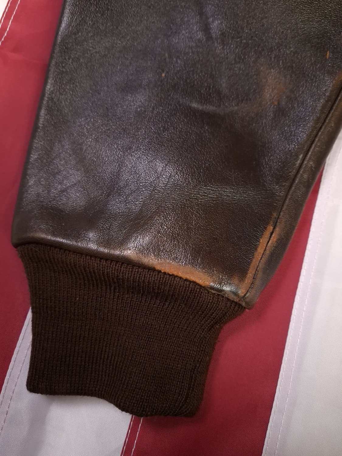 새제품급 90's오리지날 아비렉스 미육군 항공대 A-2 리얼레더 항공자켓 상품이미지8