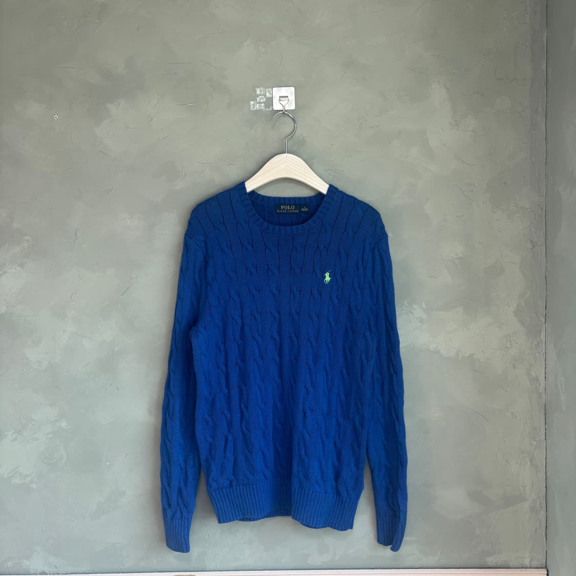 폴로 랄프로렌 꽈배기 니트 블루 상품이미지1