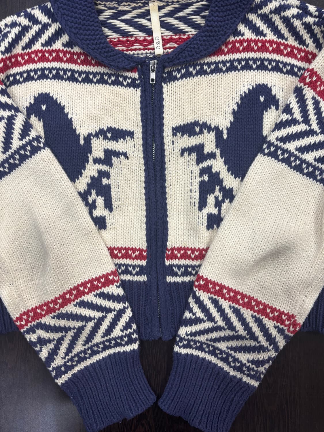 G&G 패턴 니트 집업 가디건 상품이미지5