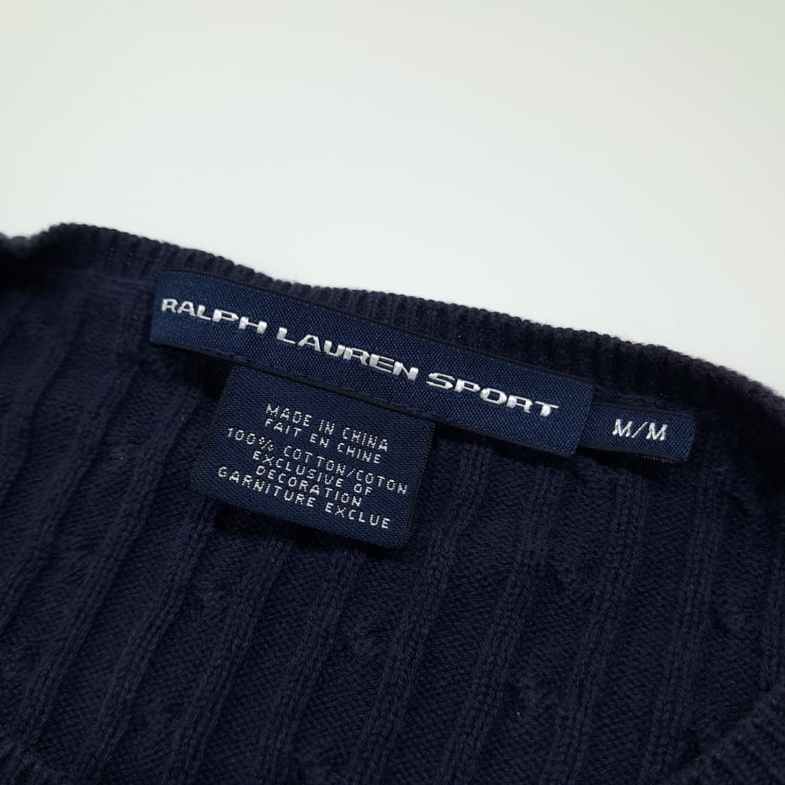 CL428 M 폴로 00s 코튼 케이블 네이비 가디건 니트 스웨터 상품이미지3