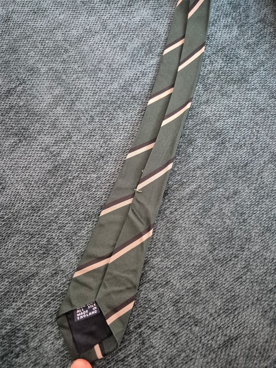 Drake's 드레익스 그린 레지멘탈 넥타이 상품이미지4