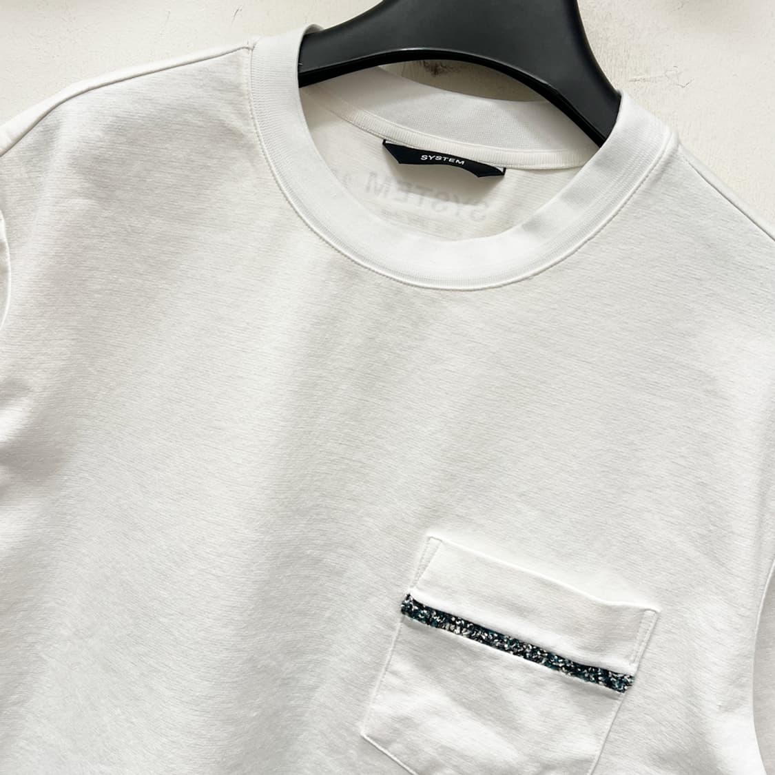 SYSTEM 시스템 텍스처 블록 오버사이즈 반팔티 100 상품이미지4