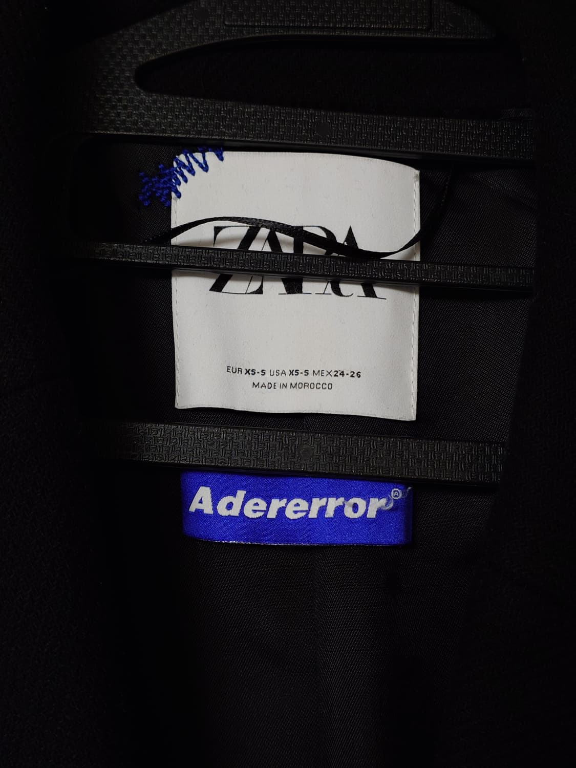 [xs-s] 자라 아더에러 1차 오버사이즈 울 코트 블랙 상품이미지9