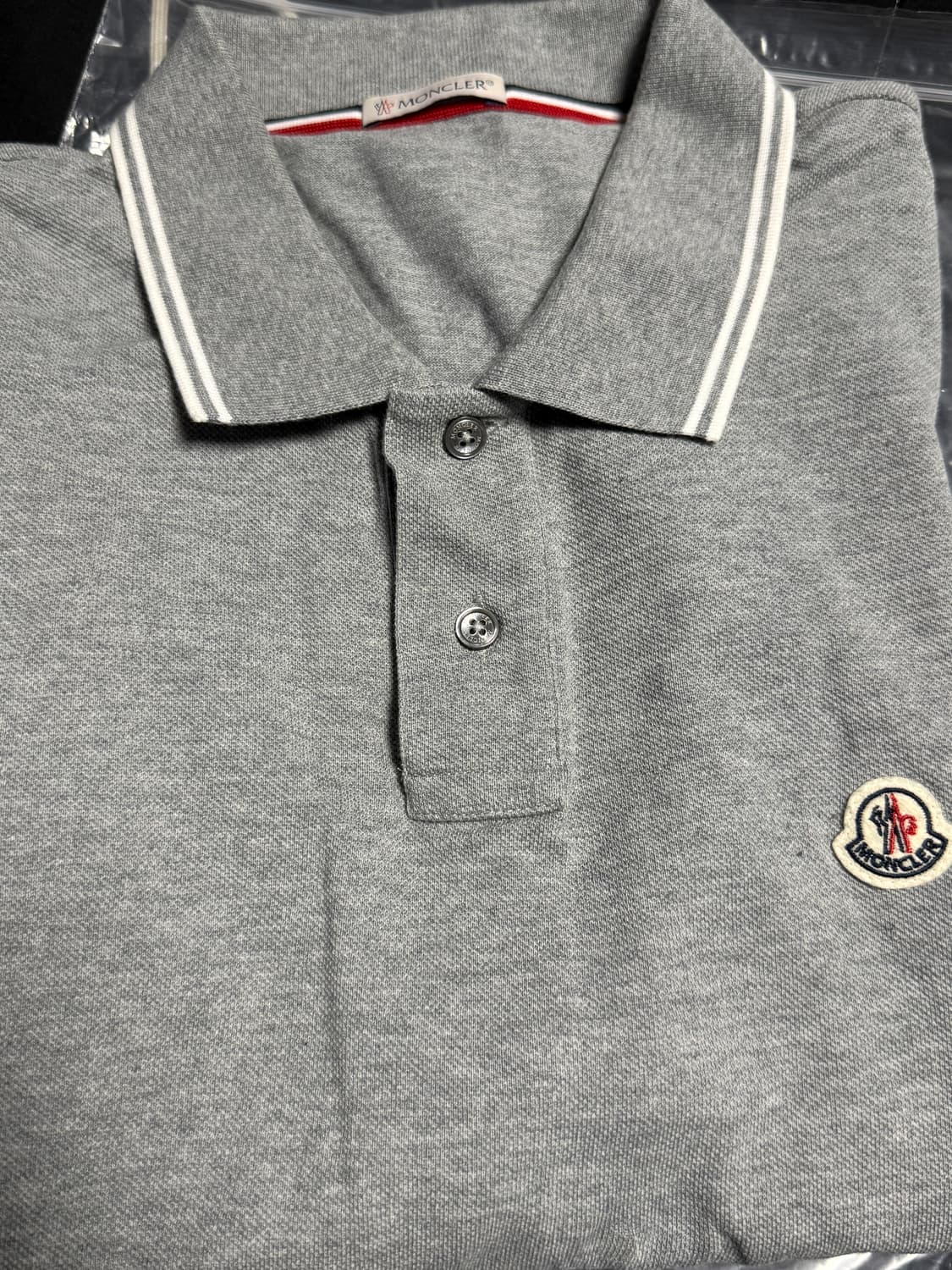 몽클레어 트리밍 피케 폴로 셔츠 XXL(실체감 L~XL) 상품이미지1