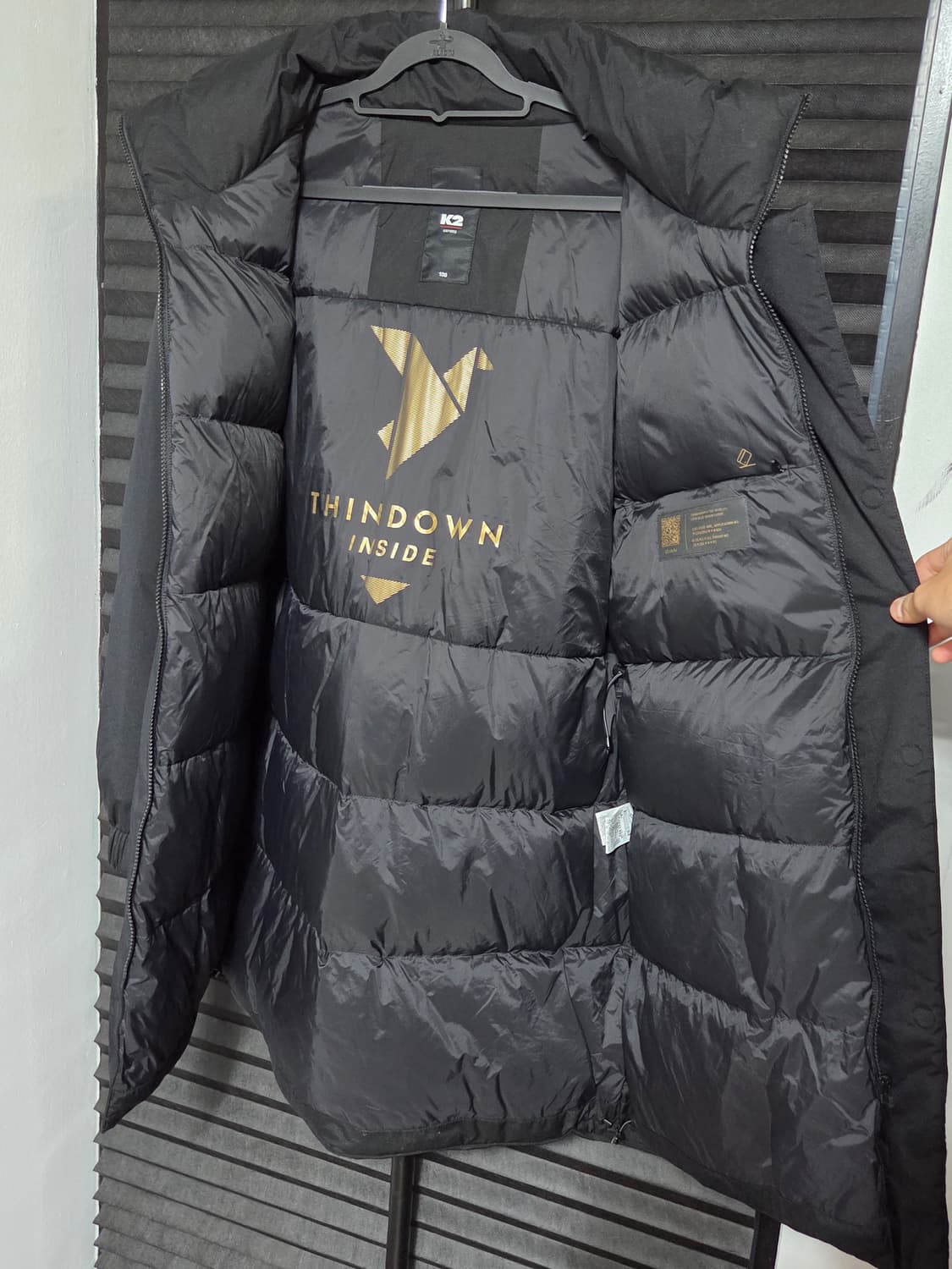 [K2] 씬에어 구스다운 하프롱패딩 판매합니다. 상품이미지5