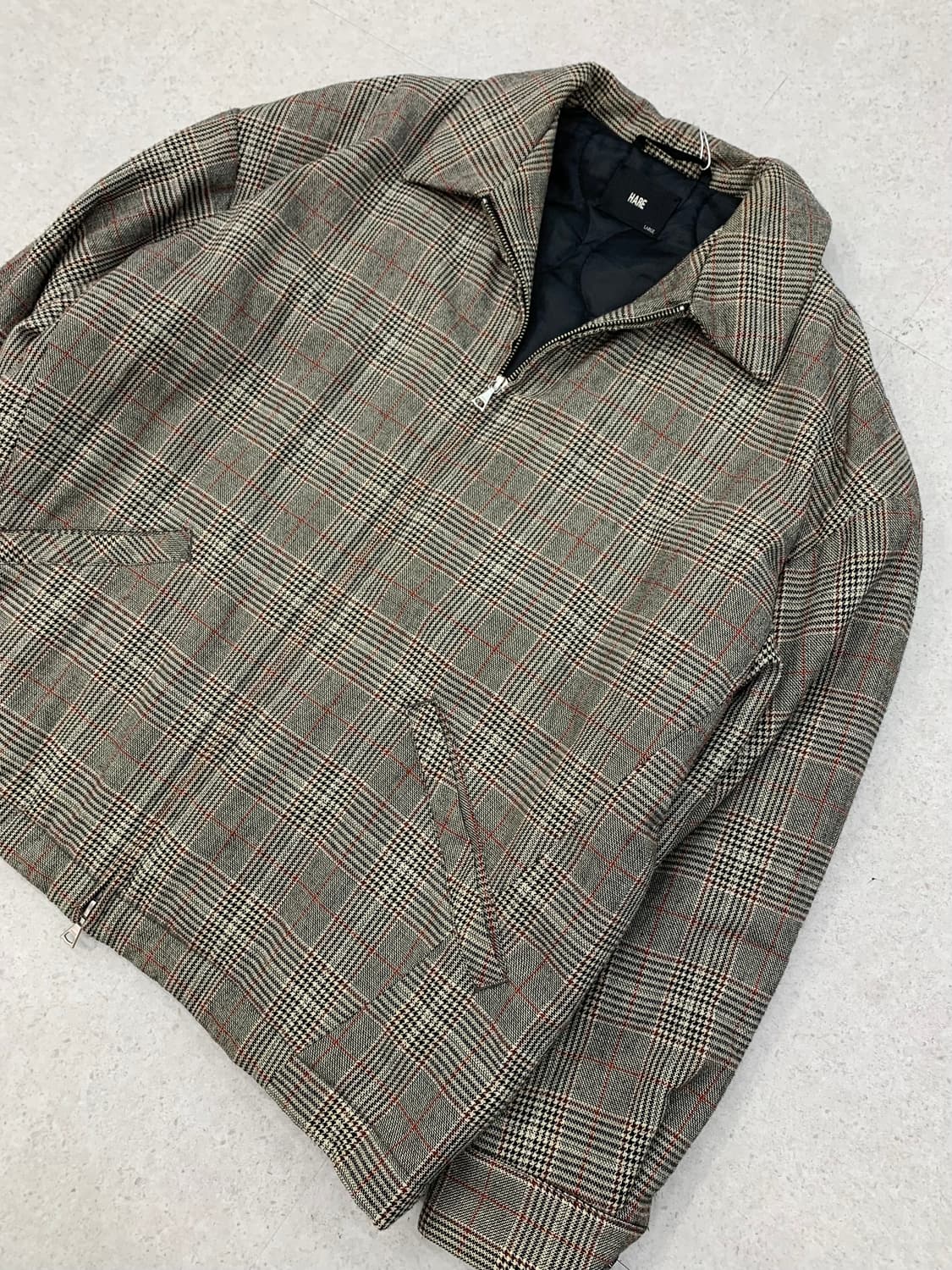 Hare 하레 울 체크 자켓 상품이미지2