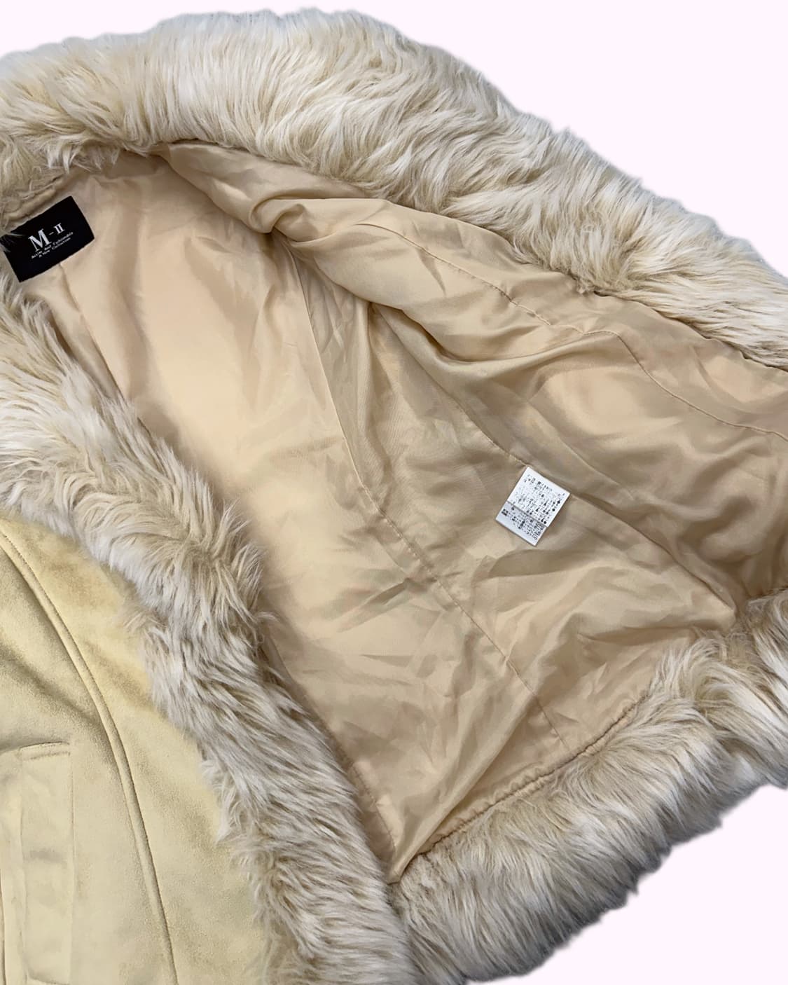 M-II beige fur shearling jacket 상품이미지4