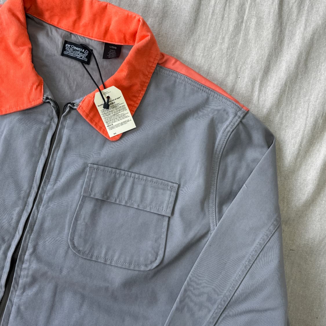 리바이스 배색 그레이 워크자켓 L 상품이미지2