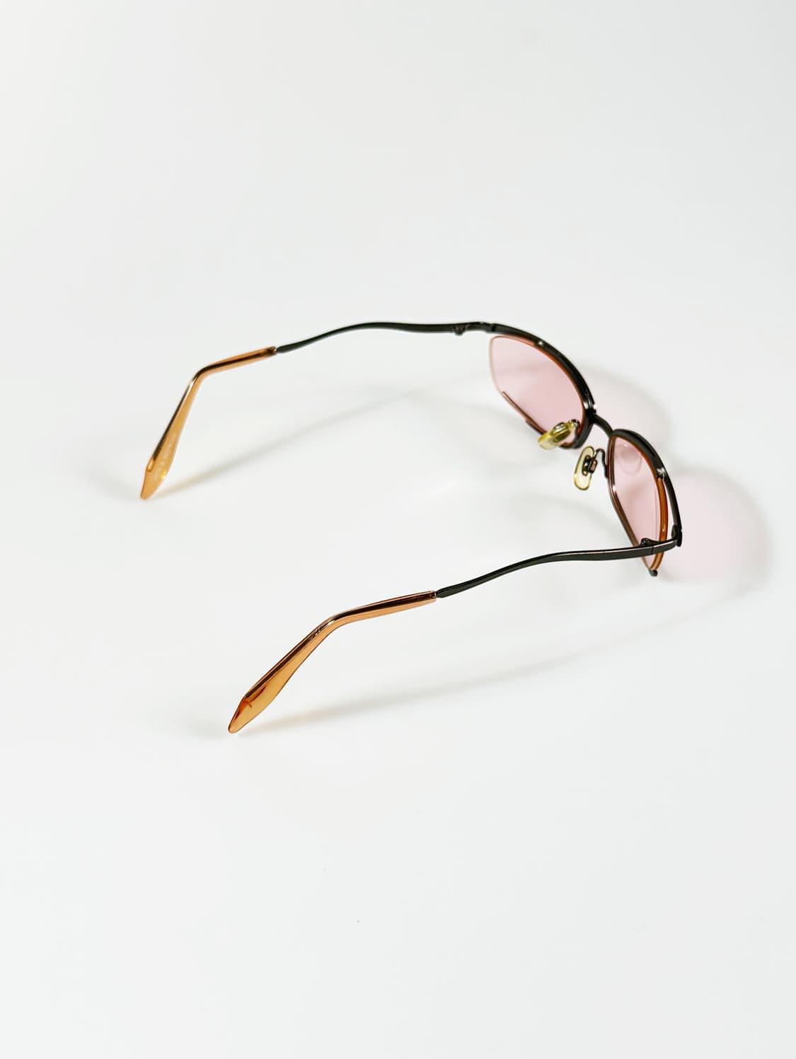 90s UNOSOLEIL 슬림 스퀘어 메탈 틴트 빈티지 선글라스 상품이미지4