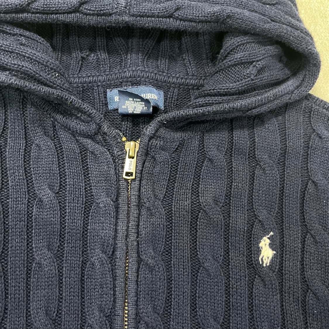 W 95 폴로 랄프로렌 꽈배기 후드 니트 상품이미지2