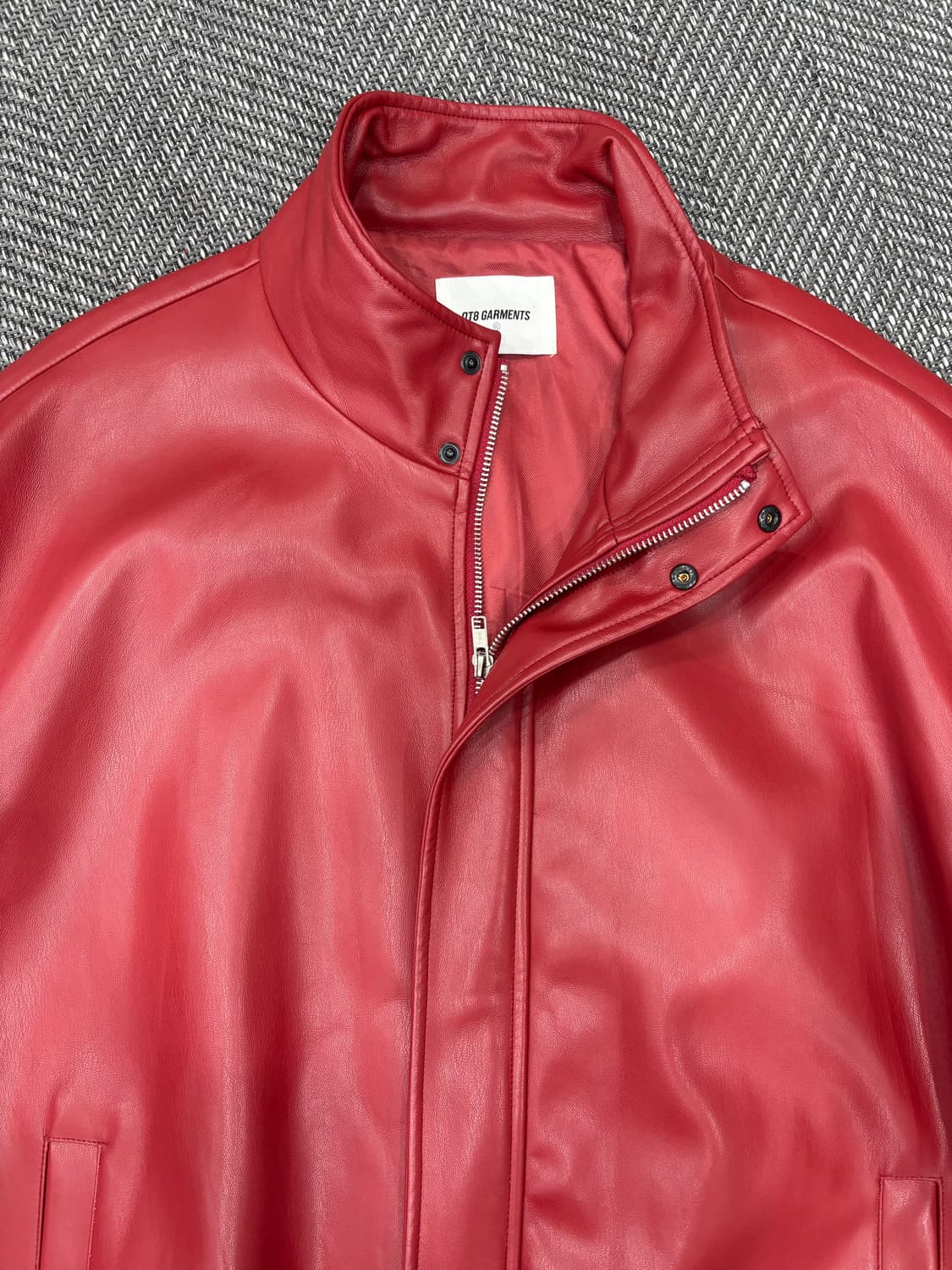 큐티에잇 가먼츠 레더 봄버자켓 상품이미지2