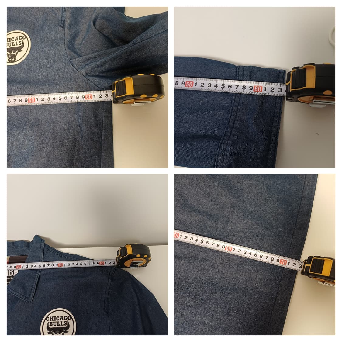 [XL] NBA 시카고 불스 다크 인디고 데님 코치 자켓(트로피컬 안감) 상품이미지9