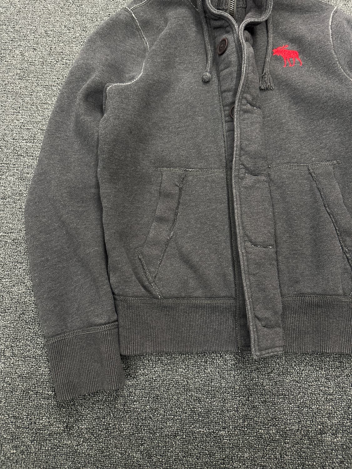 M) 아베크롬비 무스 로고 버튼 후드집업 상품이미지6