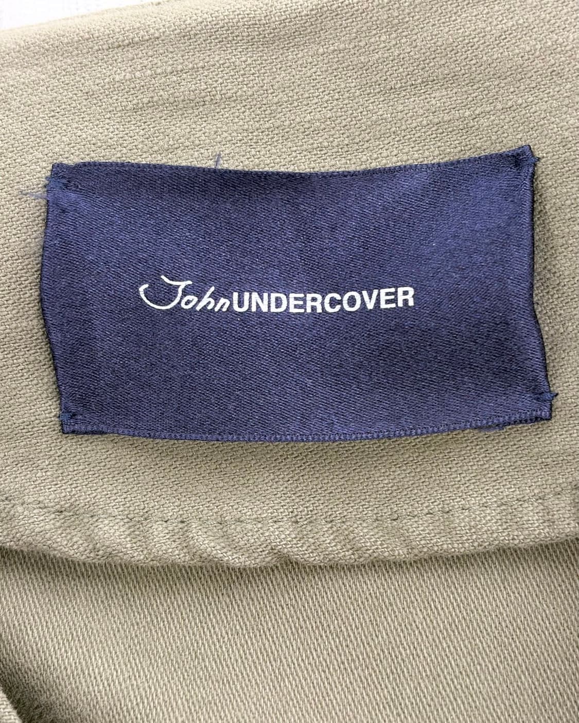 존 언더커버 카키 네이비 배색 도킹 롱자켓  상품이미지6