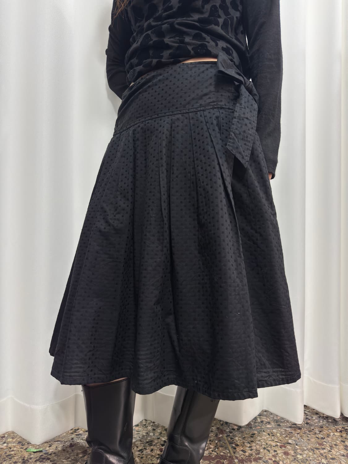 zara basic strap midi pleats skirt 상품이미지1