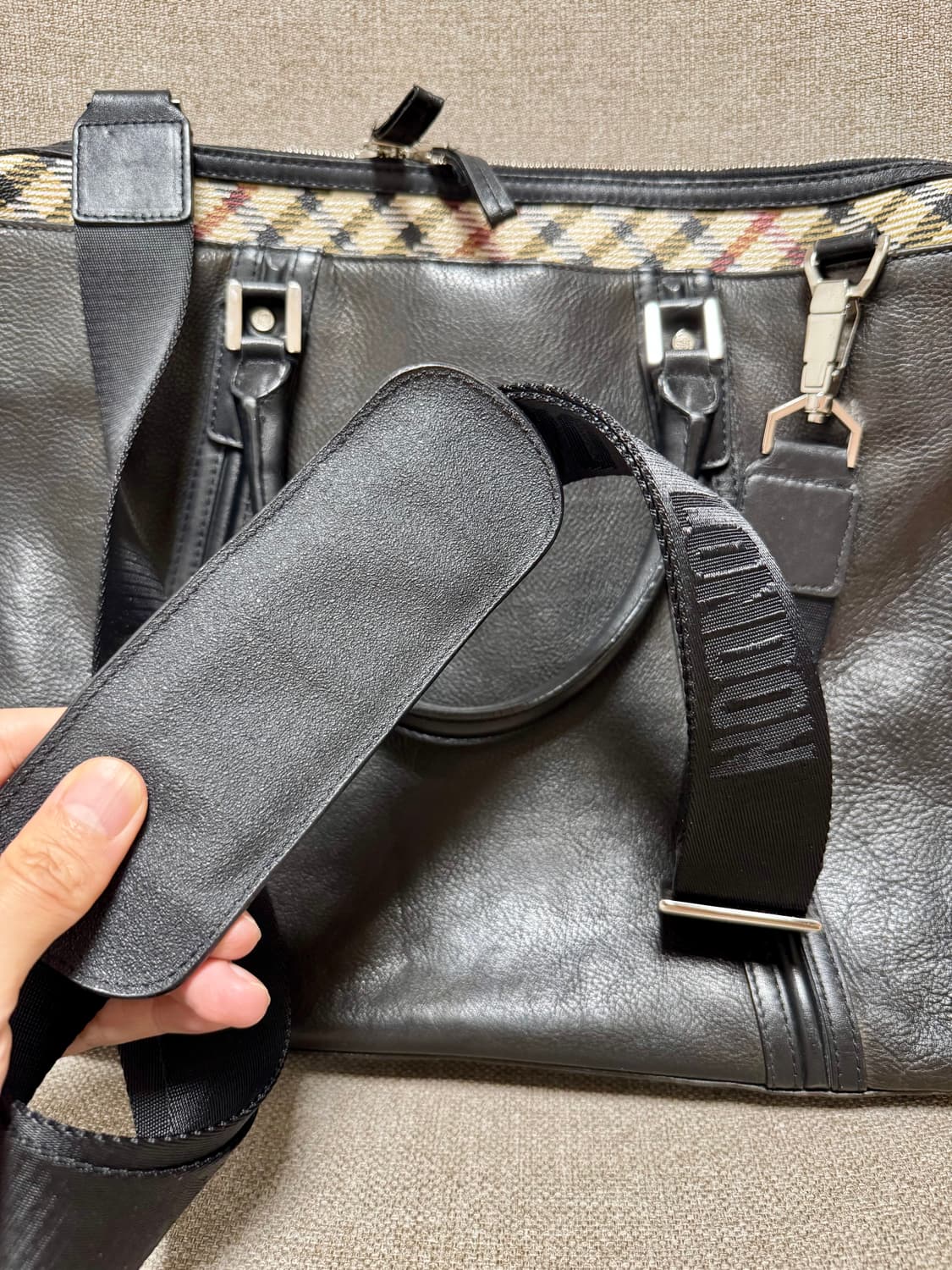 DAKS LONDON 닥스 런던 천연가죽 서류가방 비즈니스백 숄더백 겸용 상품이미지8