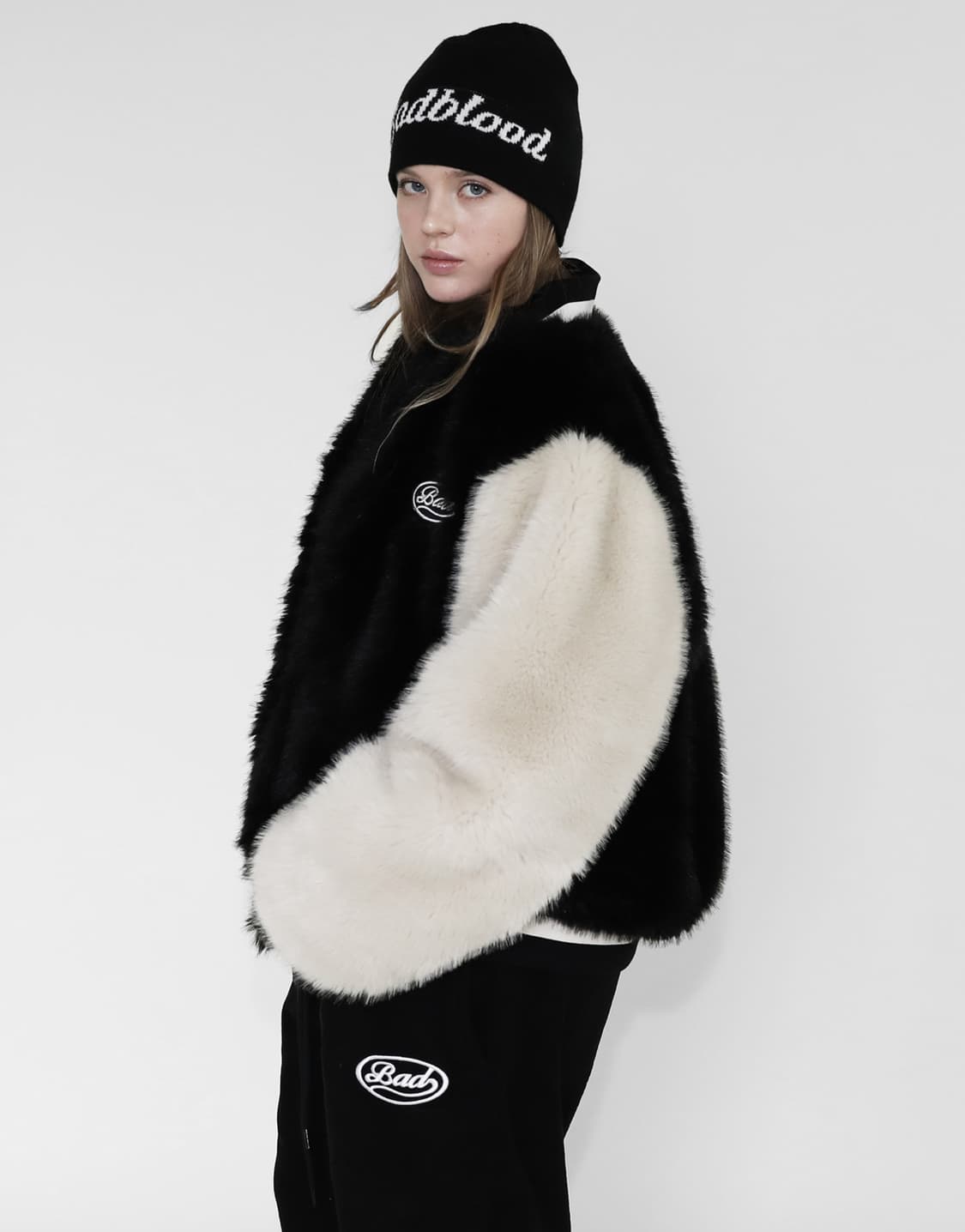 [새상품]배드블러드 판다 바시티 퍼자켓 상품이미지5