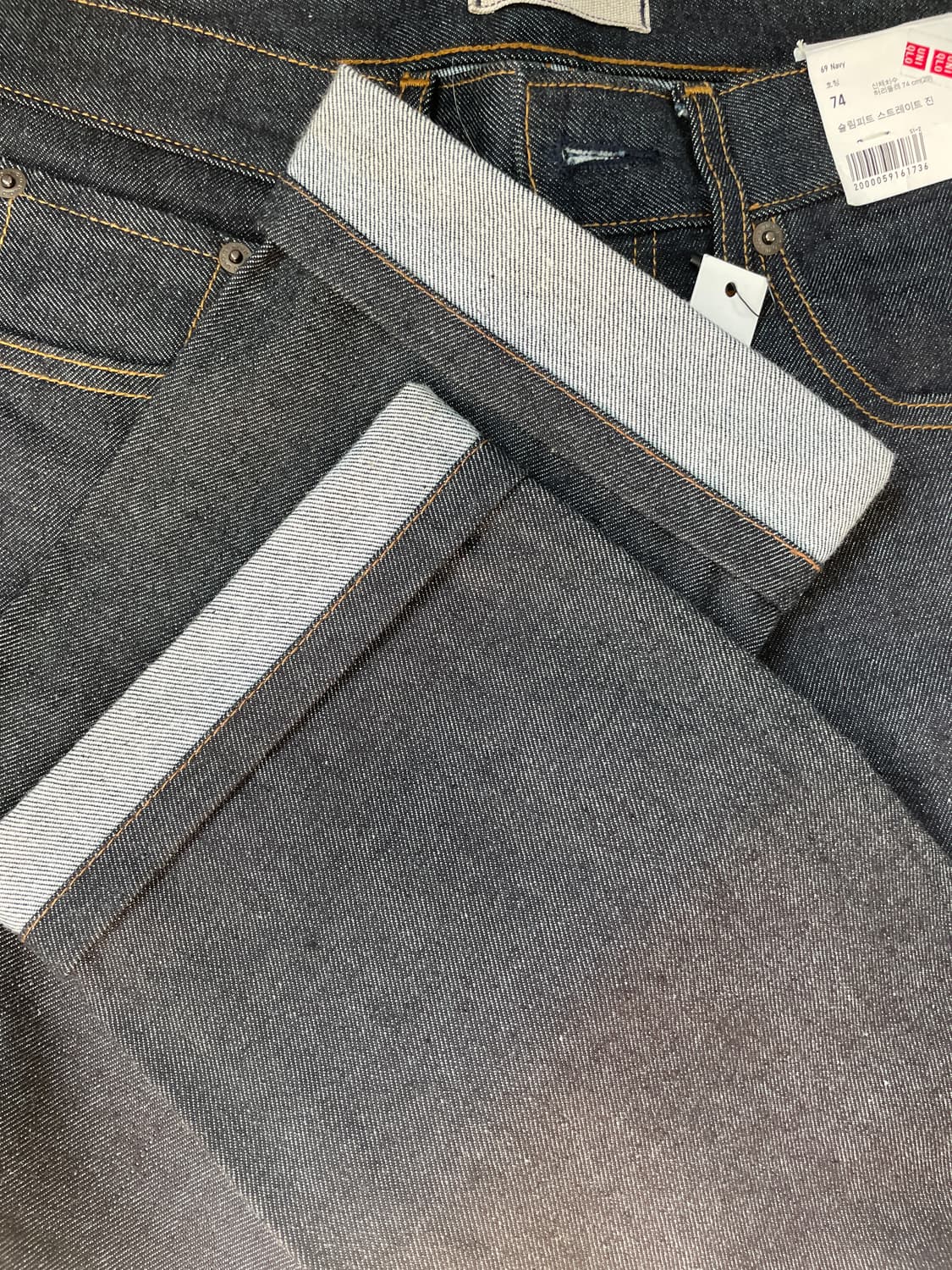 셀비지 Uniqlo 오리지널 슬림피트 스트레이트 진 29사이즈 상품이미지3