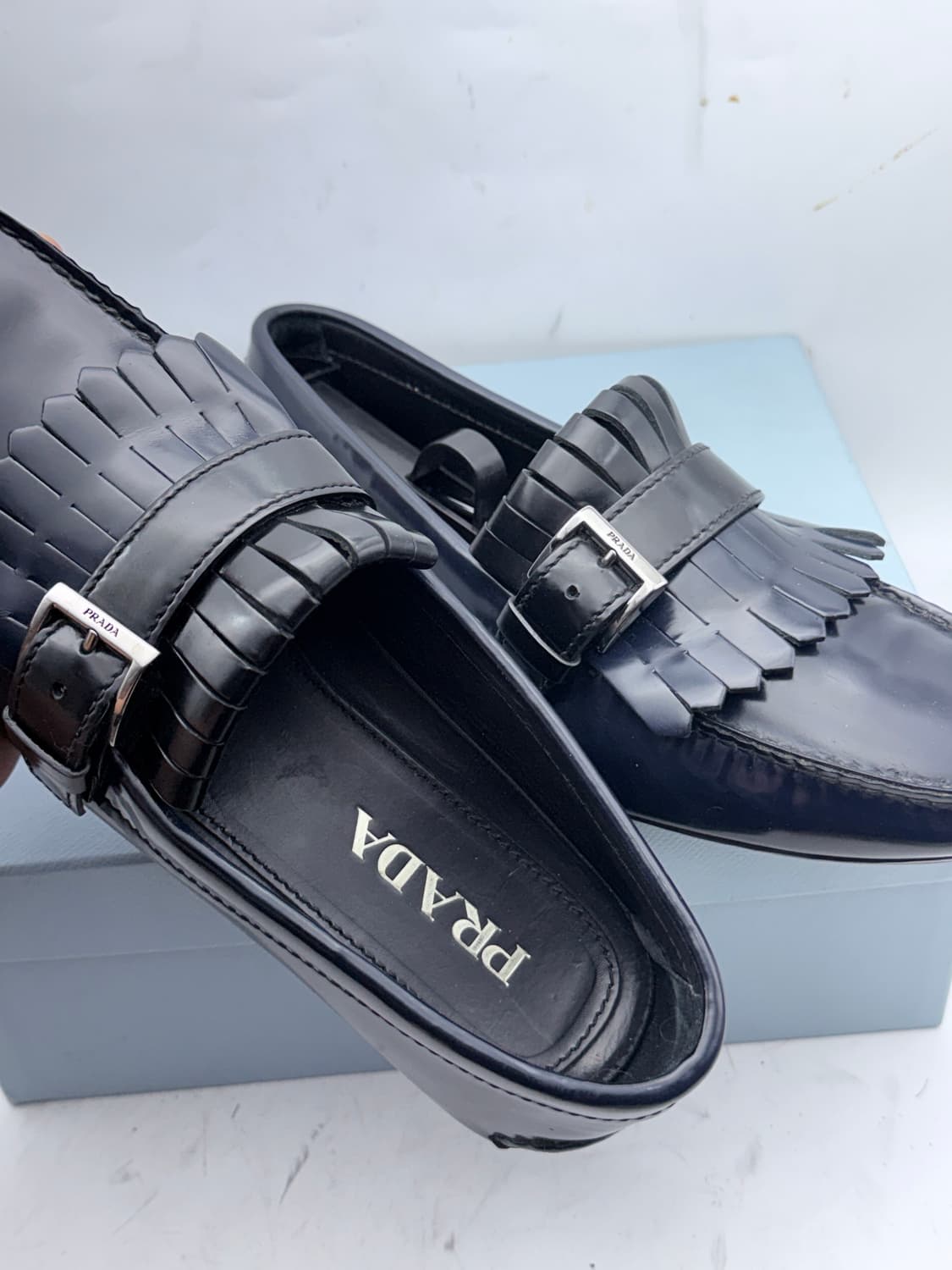 정품)프라다로퍼260 상품이미지9