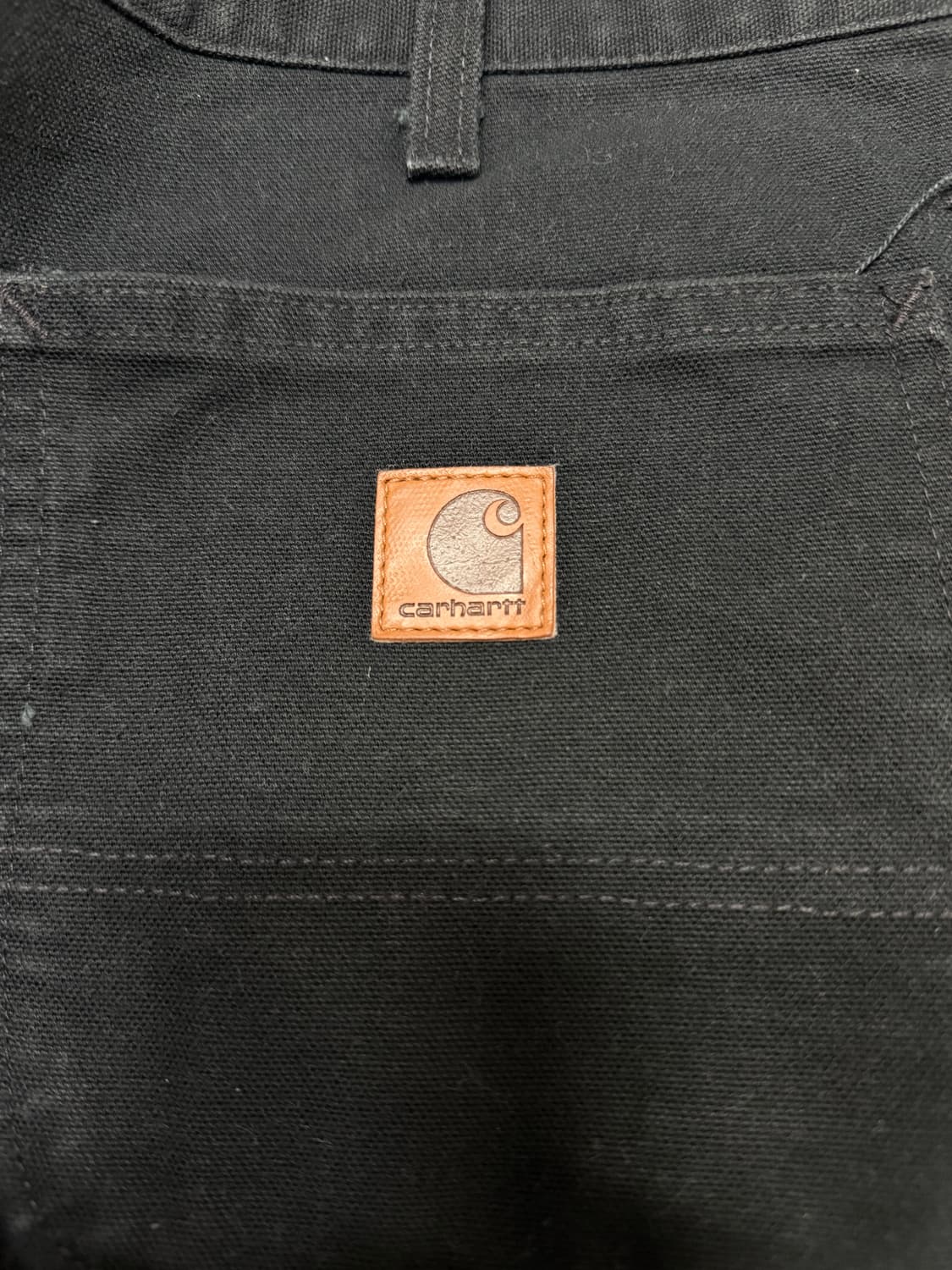 36X34)칼하트 싱글니 B11 블랙 가죽탭 카펜터 더블니 상품이미지3