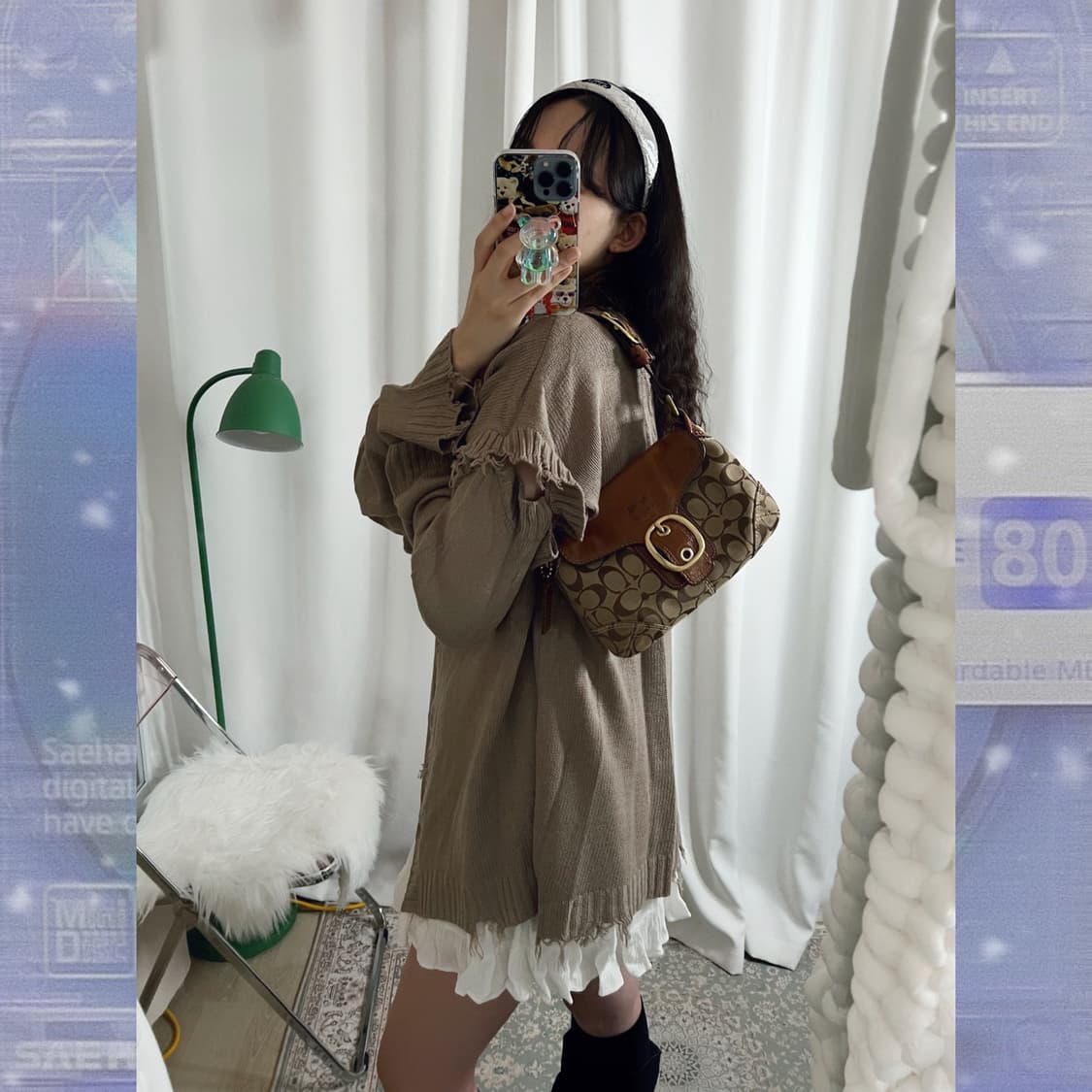 코치 브라운 미니 숄더백 상품이미지8