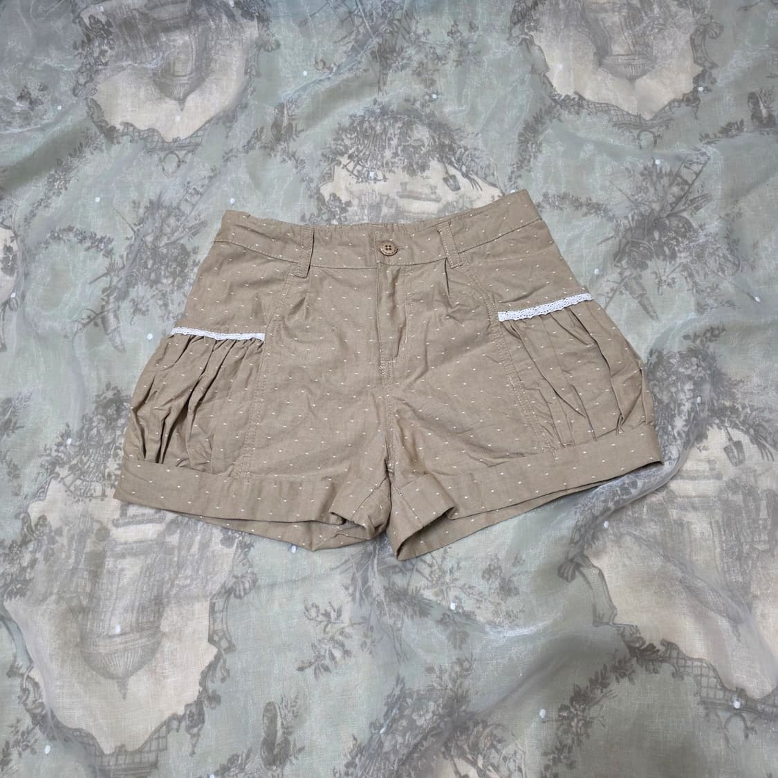라떼갸루 레이스 도트 호박 바지 큐롯 팬츠 리즈리사 트랄라라 엑시즈팜깔 상품이미지1