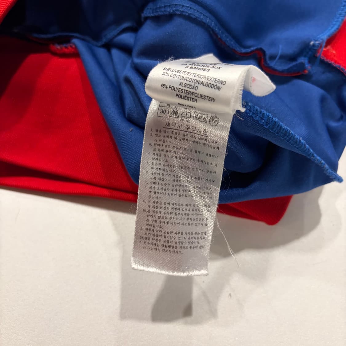 [M] 아디다스 파리 자켓 트랙탑 져지 블루/레드 삼선 D311 상품이미지8