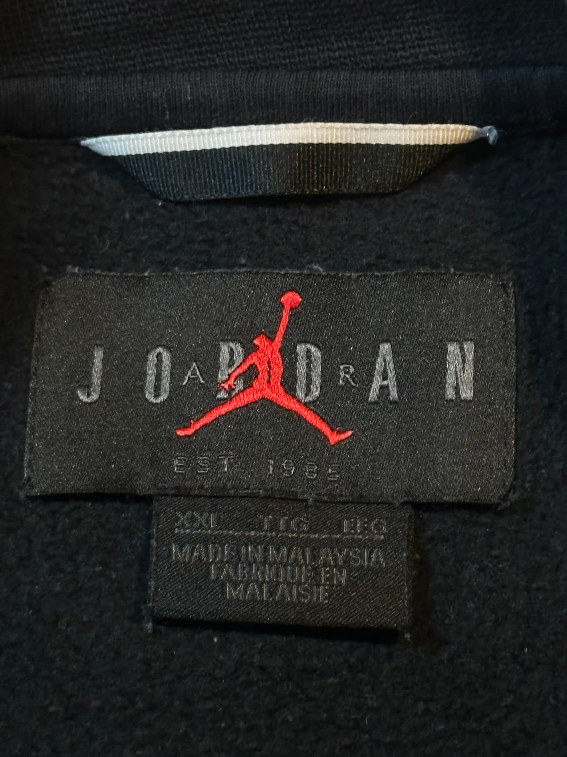 나이키 조던 AIR JORDAN 프린팅 기모 맨투맨 블랙 상품이미지4