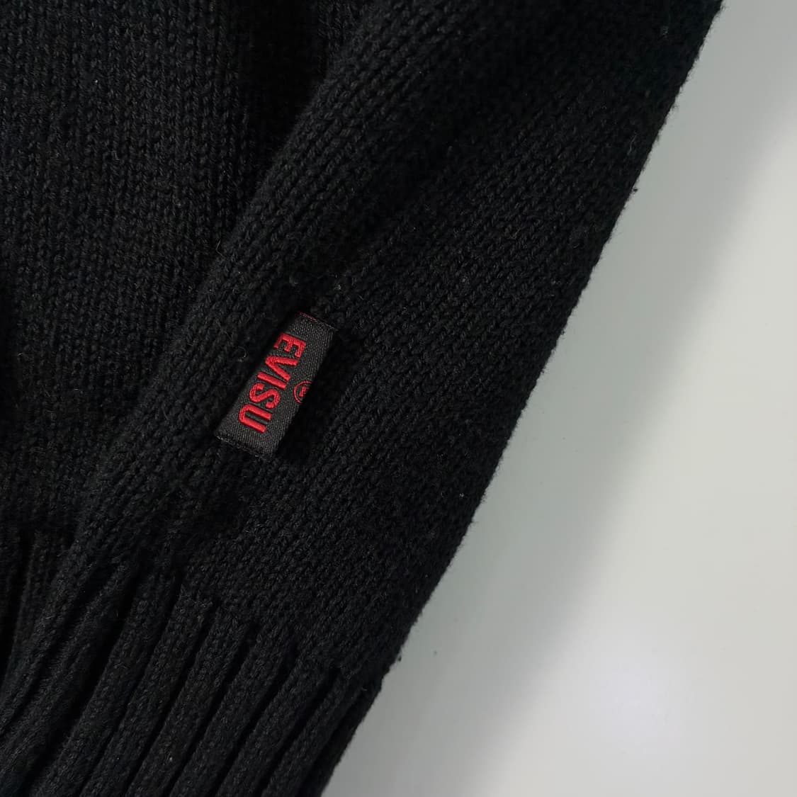 Evisu  에비수 90,s 다이콕 블랙 후드 니트집업 상품이미지5