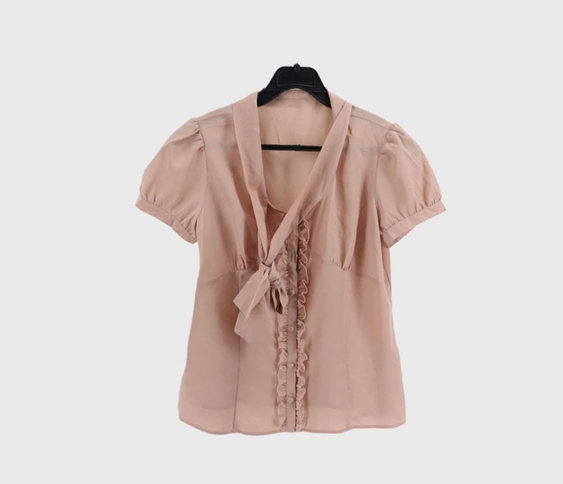 빈티지 모리 프릴 퍼프 반팔 블라우스 상품이미지1