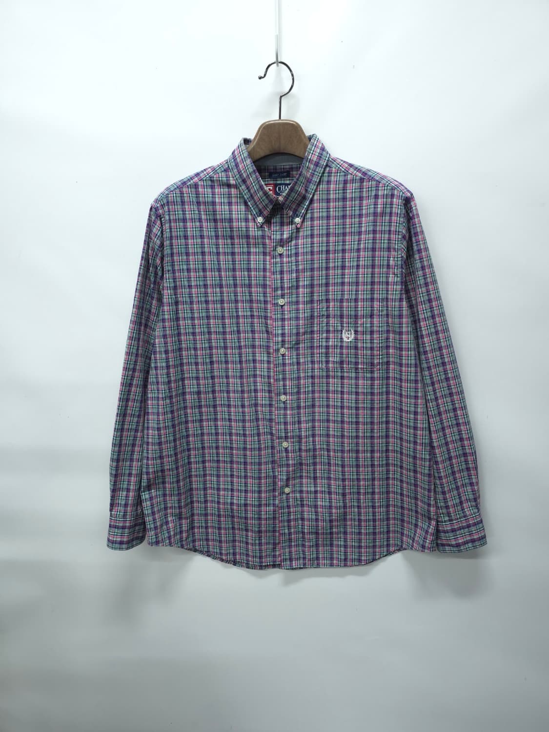 챕스 체크 패턴 버튼다운 빅셔츠(~110) 상품이미지1