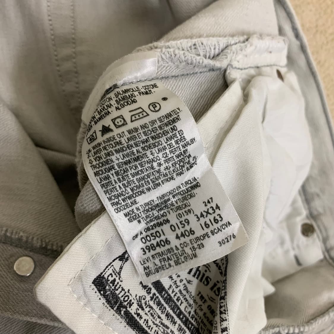 빈티지 리바이스 501 워싱 데님팬츠(33사이즈) 그레이진 남자청바지 상품이미지7