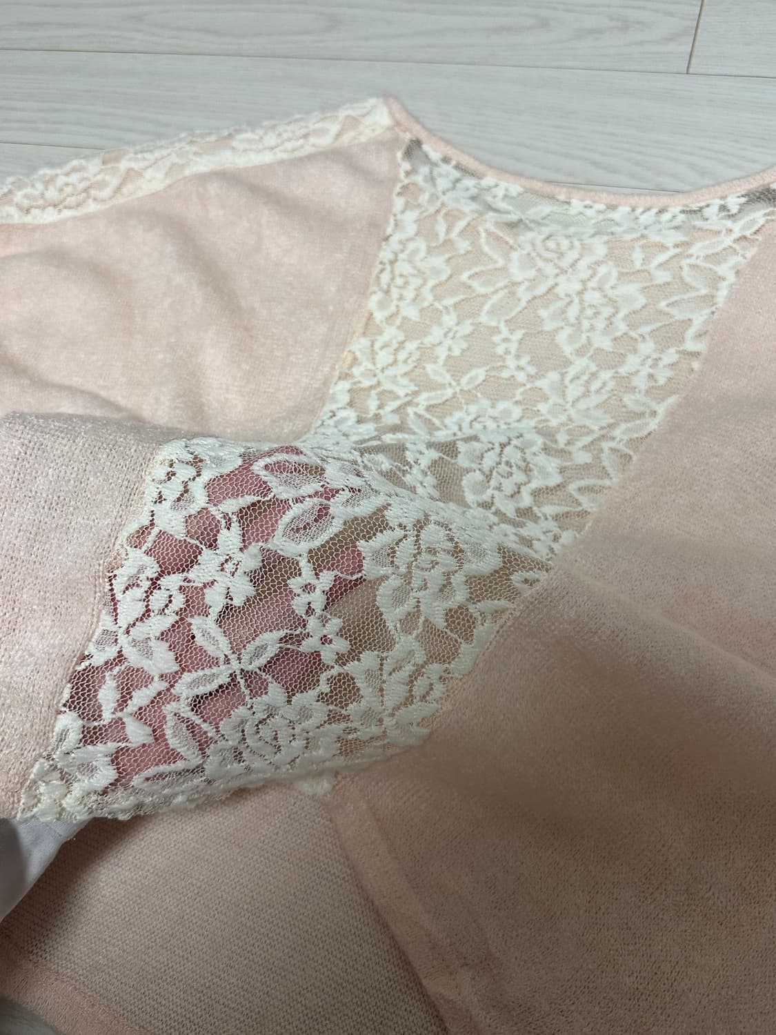 세실맥비 히메갸루 가오리 니트 뽀용페일핑크 로걀 상품이미지2