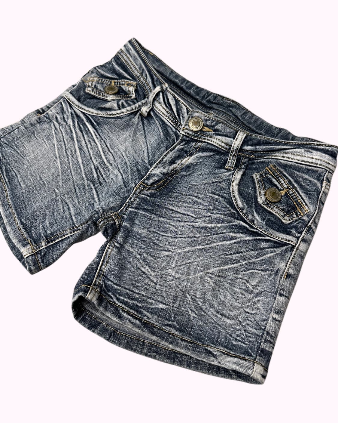 wrinkle white fade denim shorts 상품이미지3
