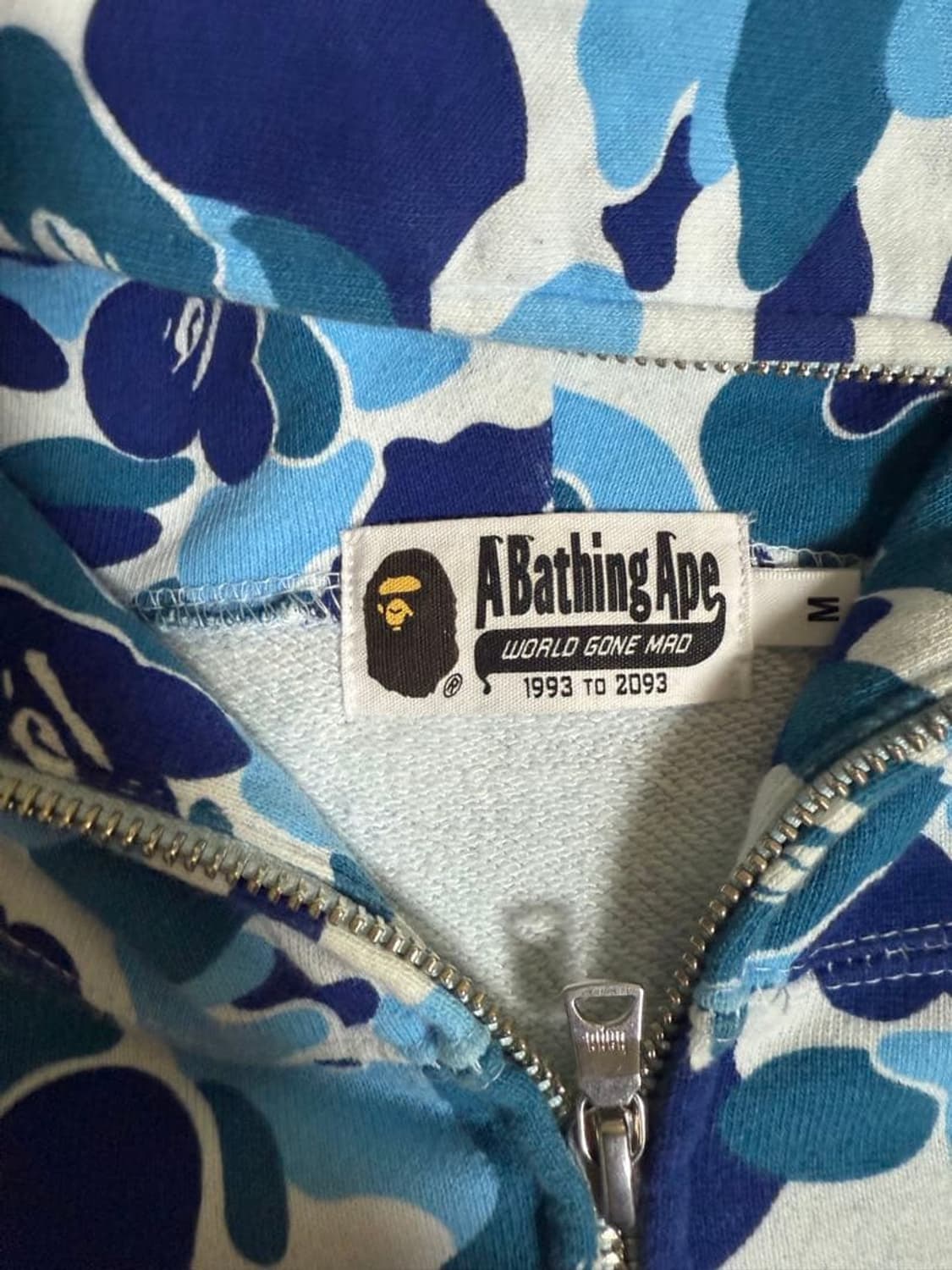 베이프 ABC 카모 BAPE 로고 후드집업 블루 상품이미지2