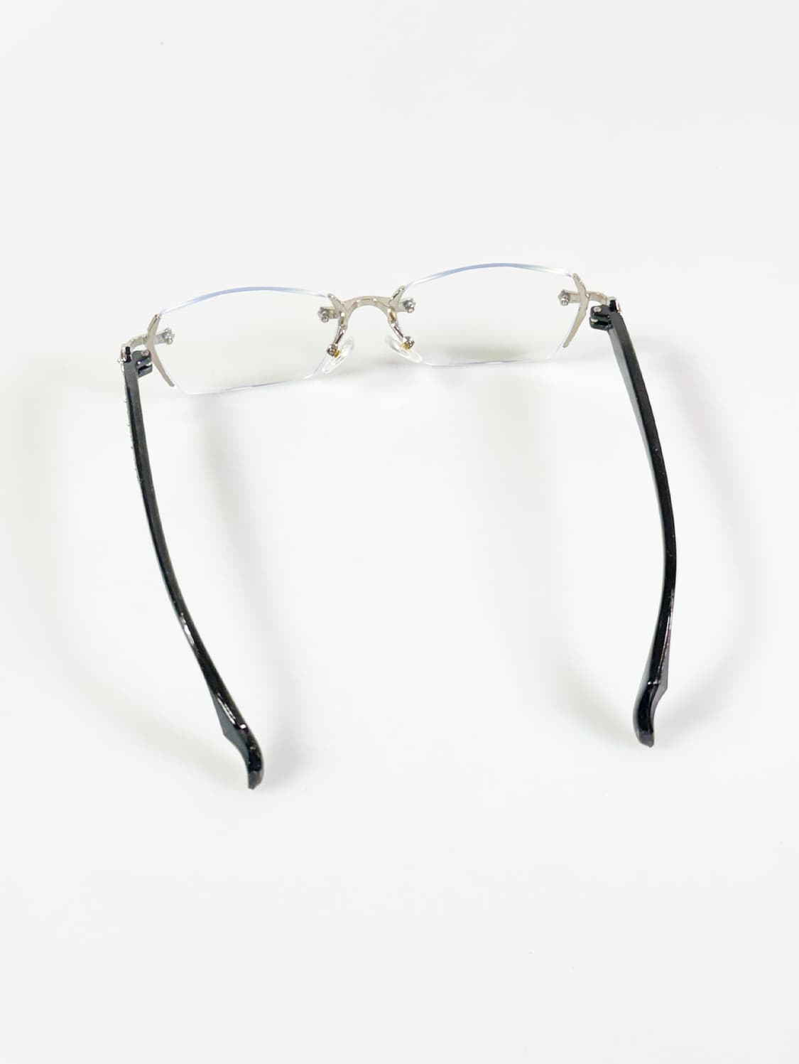 무테 슬림 스퀘어 메탈 프레임 빈티지 안경 상품이미지6