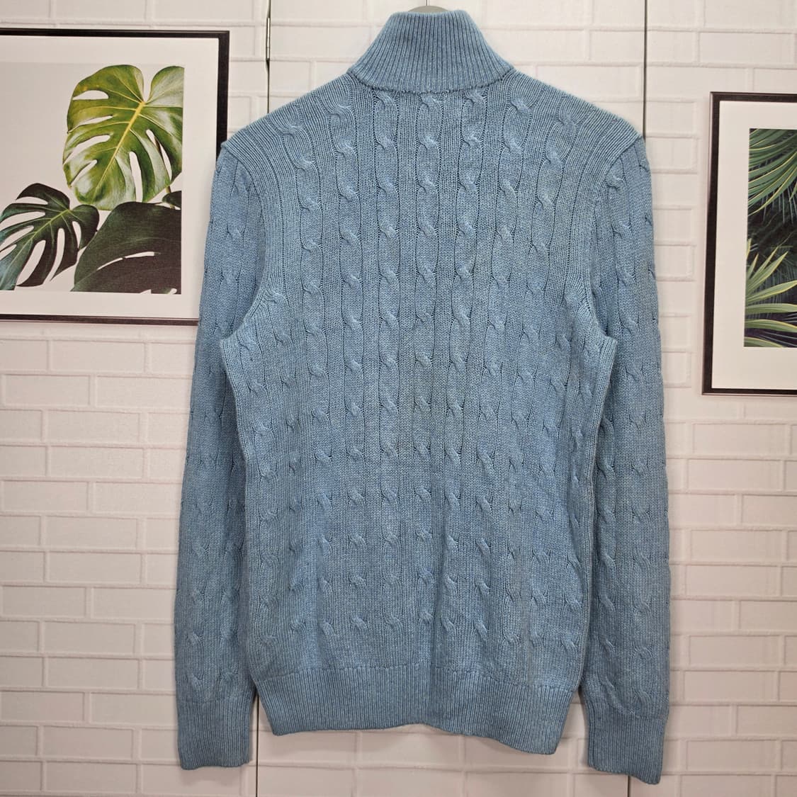 폴로랄프로렌 견100% 케이블 꽈배기 반집업 긴팔 스웨터 XS사이즈 상품이미지5