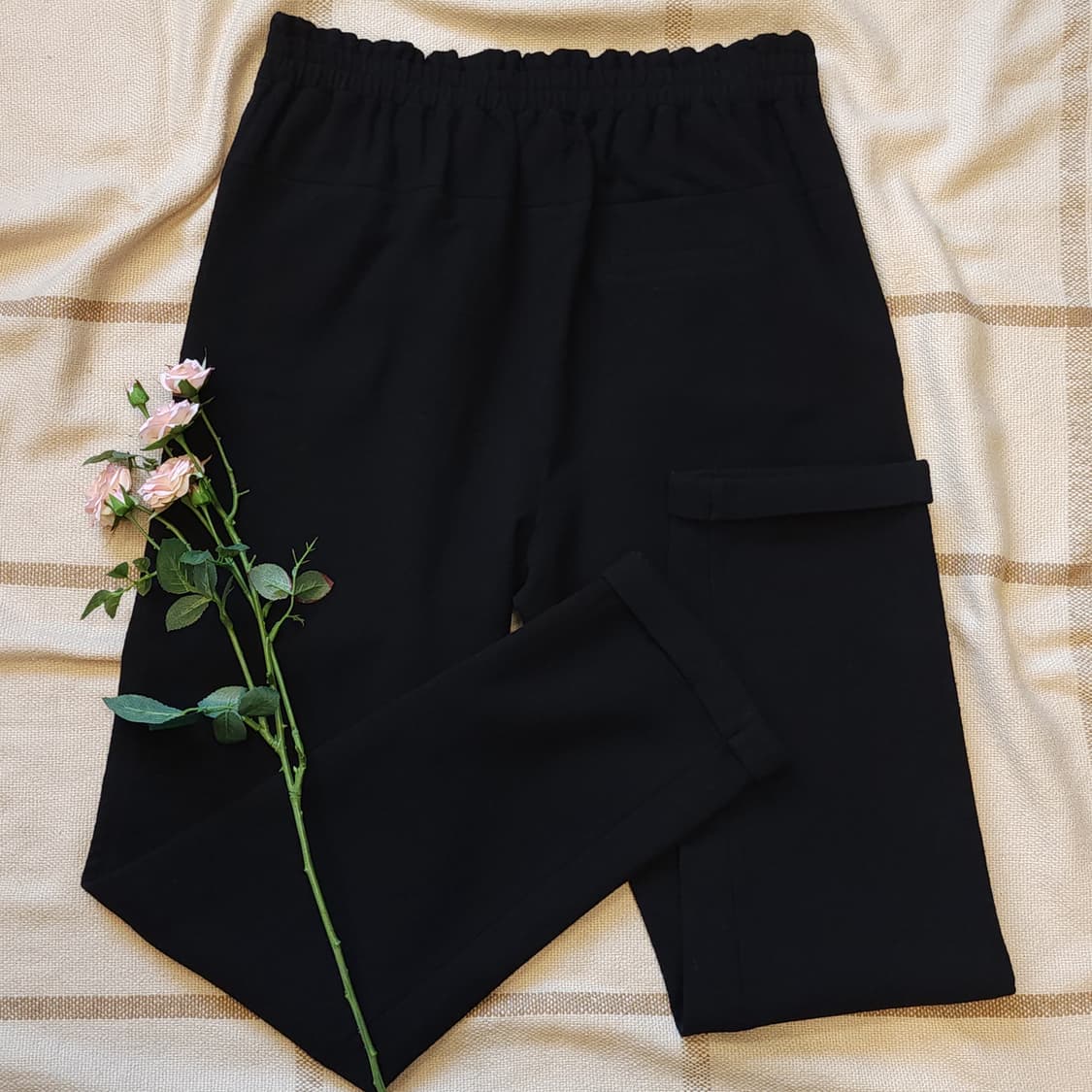 조르지오 아르마니 울 팬츠 슬랙스 밴딩 팬츠 블랙 46 상품이미지4