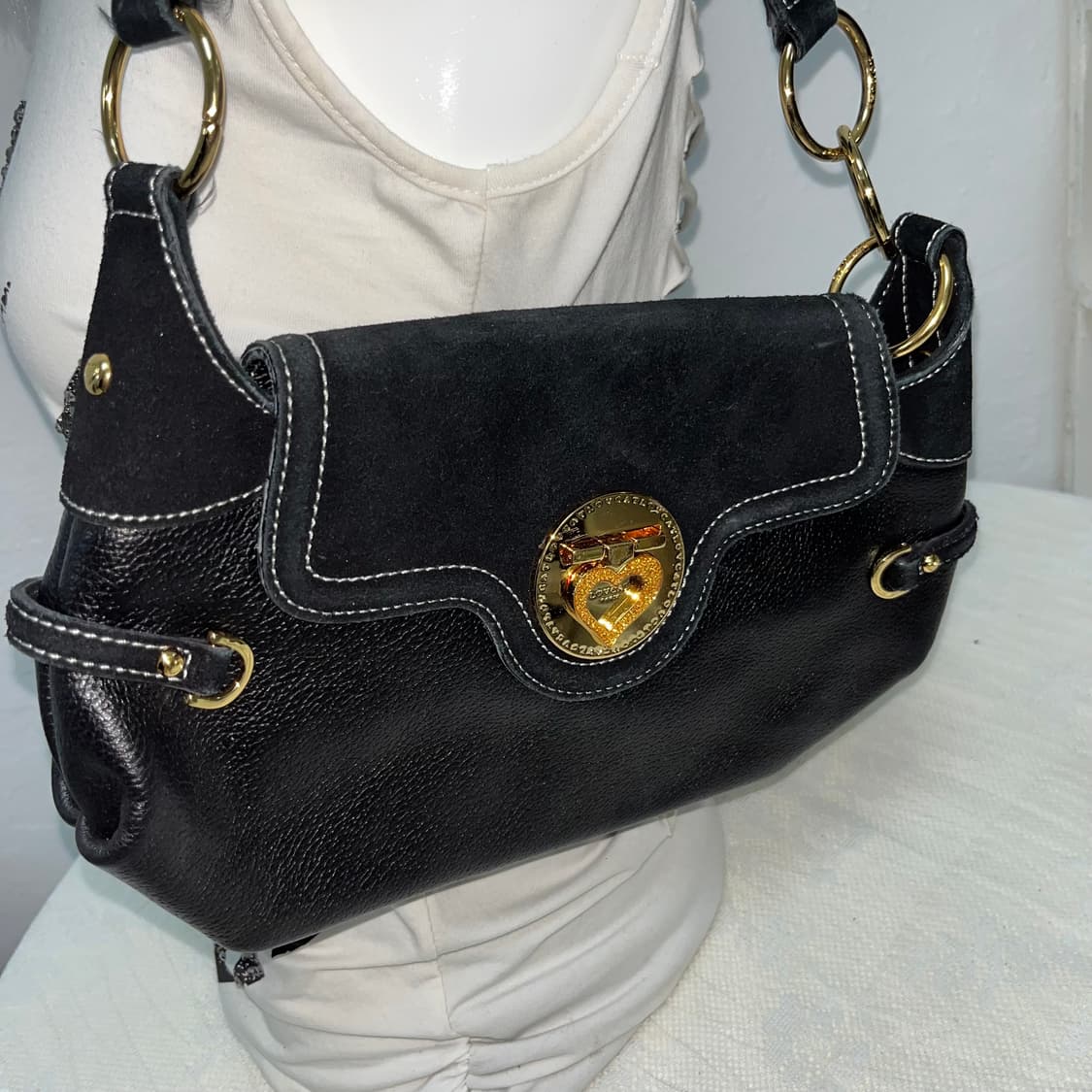 빈티지 하트 버클 숄더백 상품이미지3