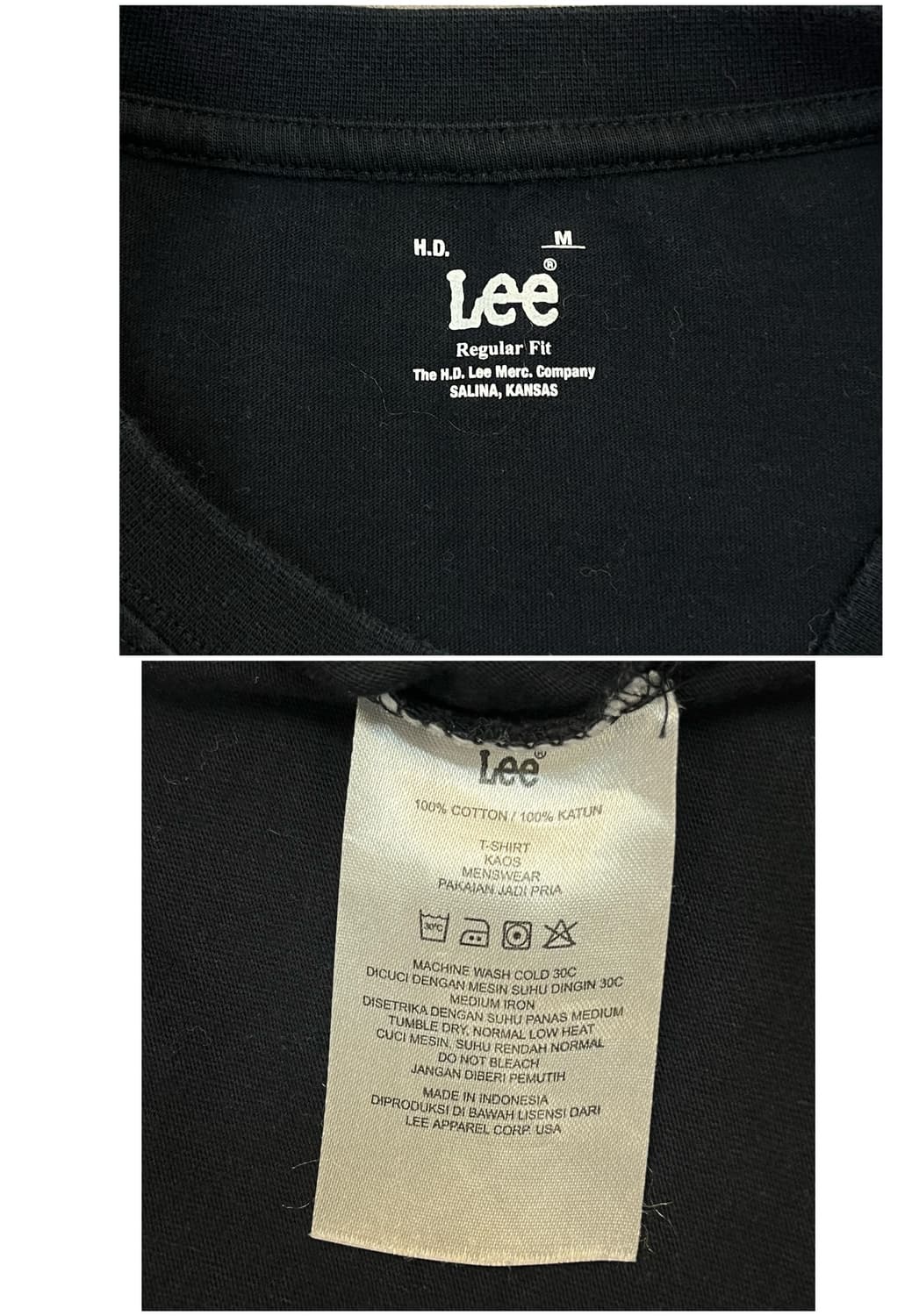 리 빅로고 반팔티 블랙 M #csz3920 상품이미지4