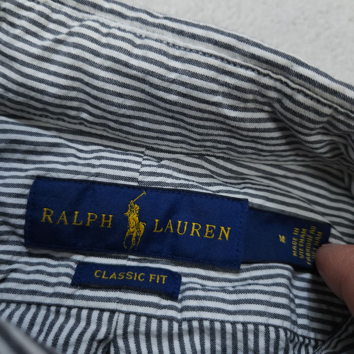 폴로 랄프 로렌 신형 스트라이프 셔츠 M 클래식핏 상품이미지4