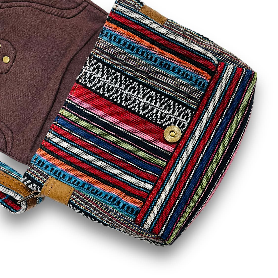 에스닉 자가드 히피 무드 네팔제 빈티지 크로스백 상품이미지4